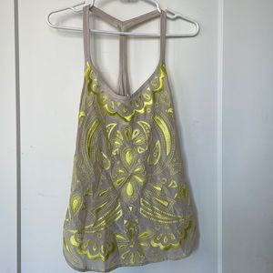 Trina Turk razor back embroidered tank